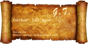 Gerber Tímea névjegykártya